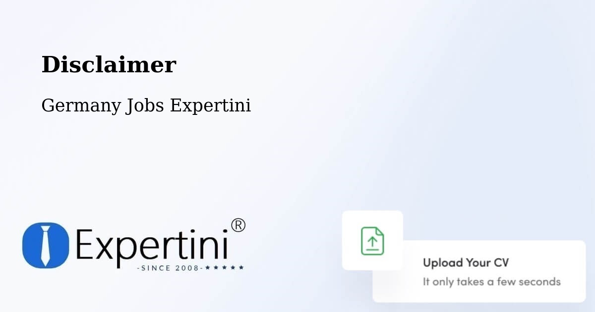 Disclaimer – Waldaschaff - Germany Jobs Expertini